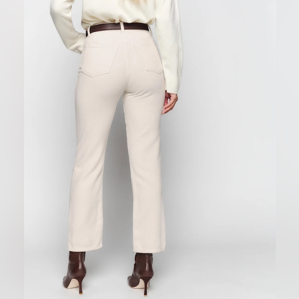 Reformation Cynthia Button Fly High Rise Straight Corduroy Pants - Picture 3 of 7